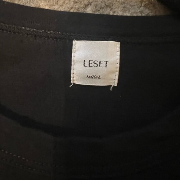 Leset brand cotton Black Maxi Dress size L (C102) - Picture 7 of 10